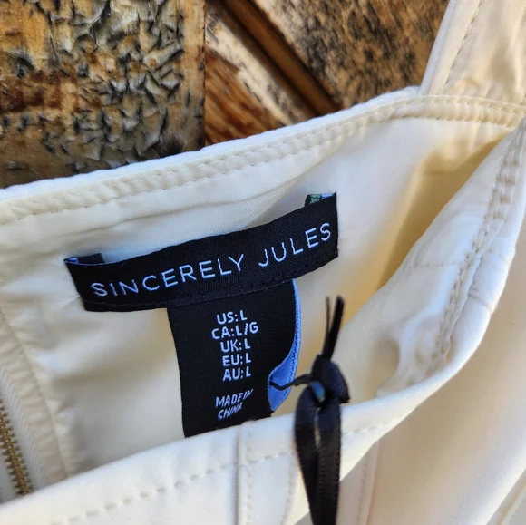 NWT Sincerely Jules Faux Corset Crop Tank Top - Picture 3 of 4